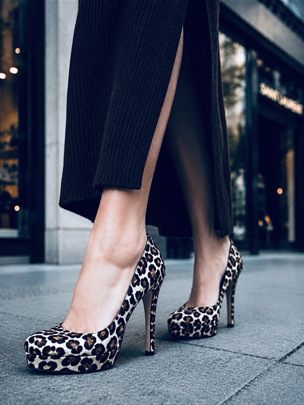 GUCCI Leopard Pony-Hair Platform Stiletto Pump Rare Silver/Brown 8 MSRP $1280